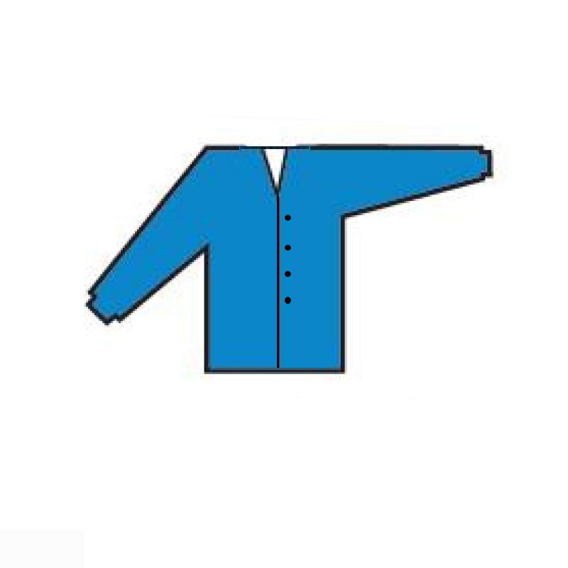 Сорочка медична оглядова дитяча, ламінований спанбонд 45g/m2(г/м2), нестерильна, одноразового використання,ТМ «АХІЛЛ»